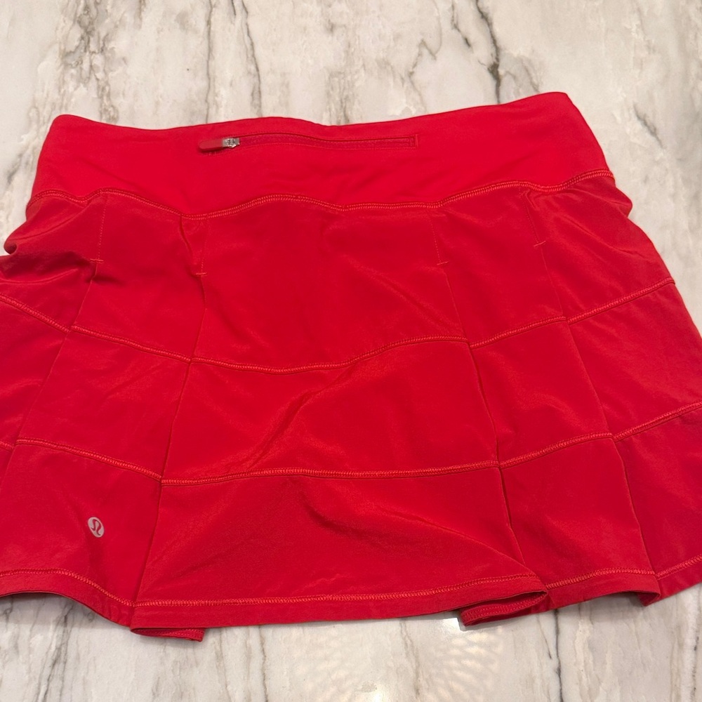 Lululemon Pace Rival Skirt Tall Dark Red Size 6- worn 1x